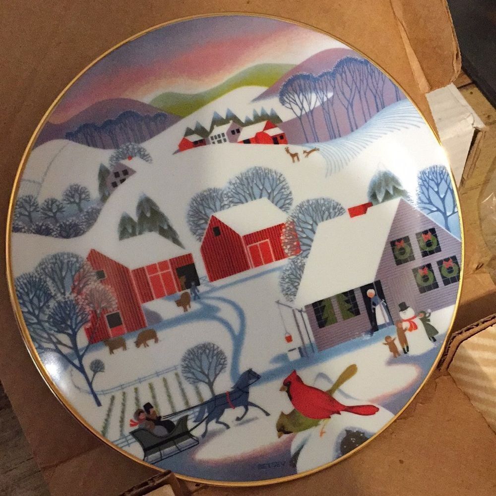 Vintage Christmas Betsey Bates Plate